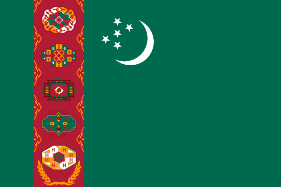 National Flag of Turkmenistan